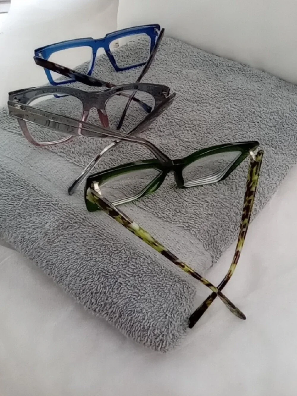 Three-Pack Women's Fashion Glasses - Clear, Green Tortoise, Navy